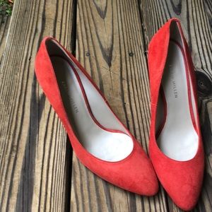 Karen Millen orange block heels